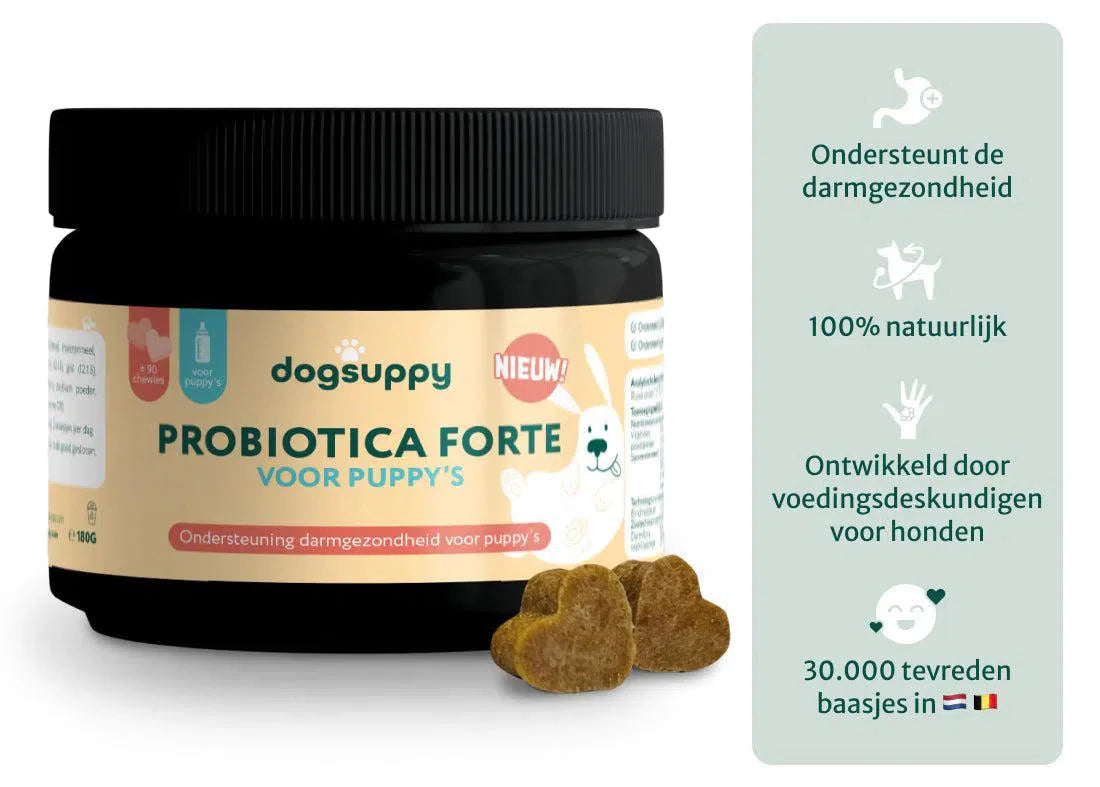 DS Puppy Probiotica | Ondersteun darmflora en spijsvertering | Zonder vlees | 90 snoepjes